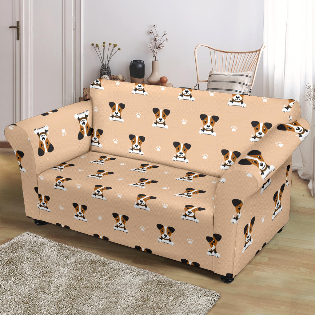 Russell Terriers Print Design LKS3011 Loveseat Couch Slipcover