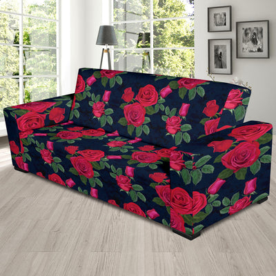 Rose Pattern Print Design A04 Sofa Slipcover