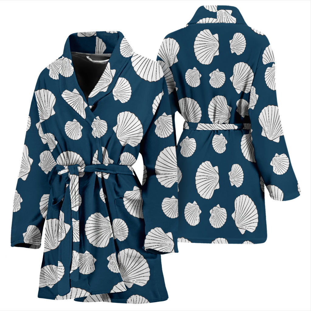 Seashell Print Design LKS3012 Women Bathrobe