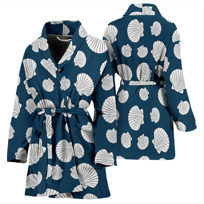 Seashell Print Design LKS3012 Women Bathrobe