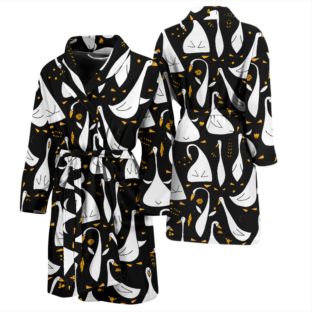 Goose Print Design LKS401 Men Bathrobe