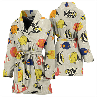 Angelfish Print Design LKS401 Women Bathrobe