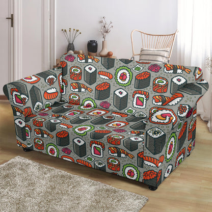 Sushi Print Design LKS301 Loveseat Couch Slipcover