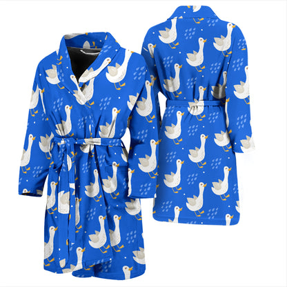 Goose Print Design LKS402 Men Bathrobe