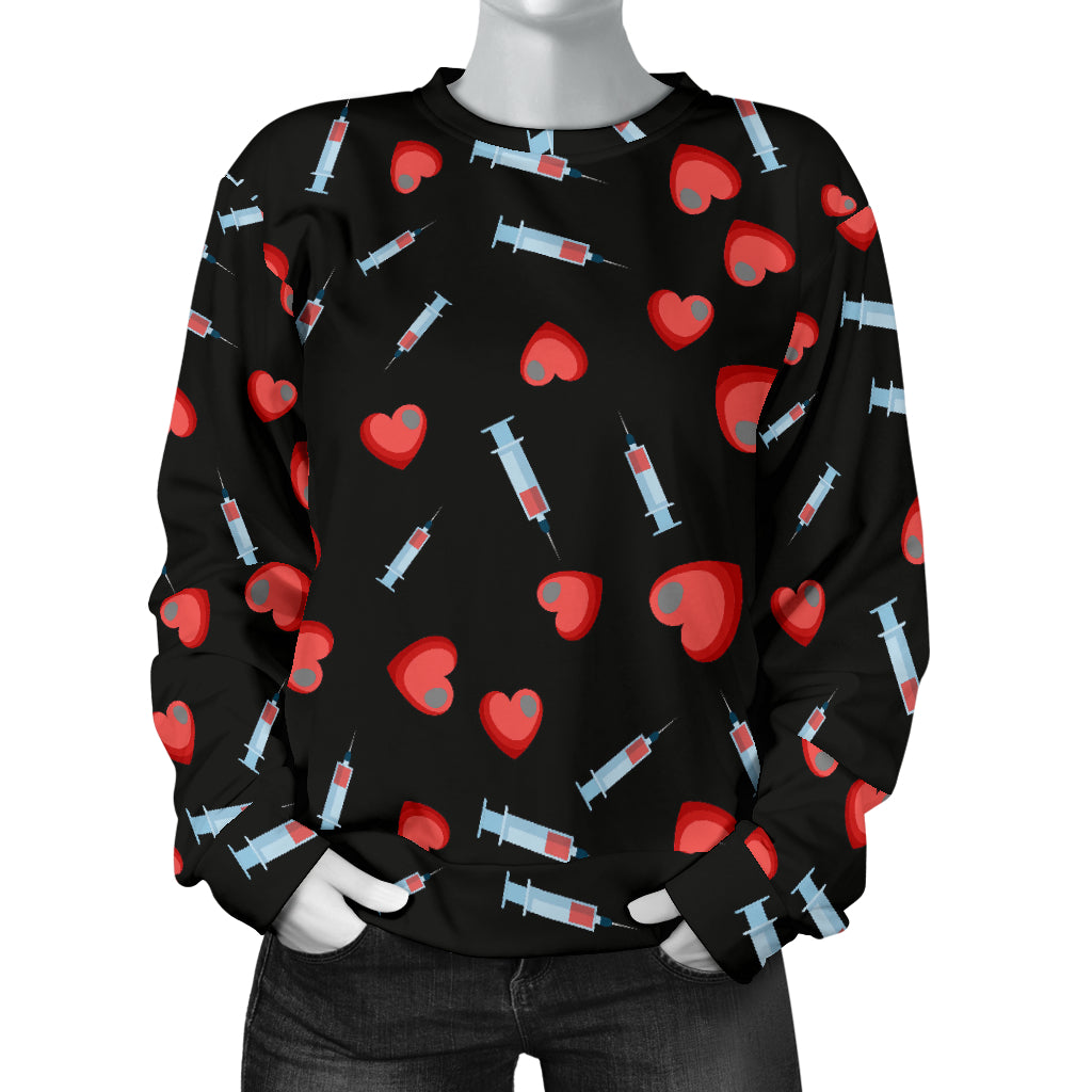 Phlebotomist Medical Concept Women Long Sleeve Sweatshirt