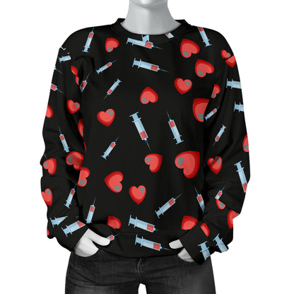 Phlebotomist Medical Concept Women Long Sleeve Sweatshirt