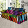 Houndstooth Colorful Pattern Print Design 01 Sofa Slipcover