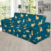 Pug Pattern Print Design A06 Sofa Slipcover