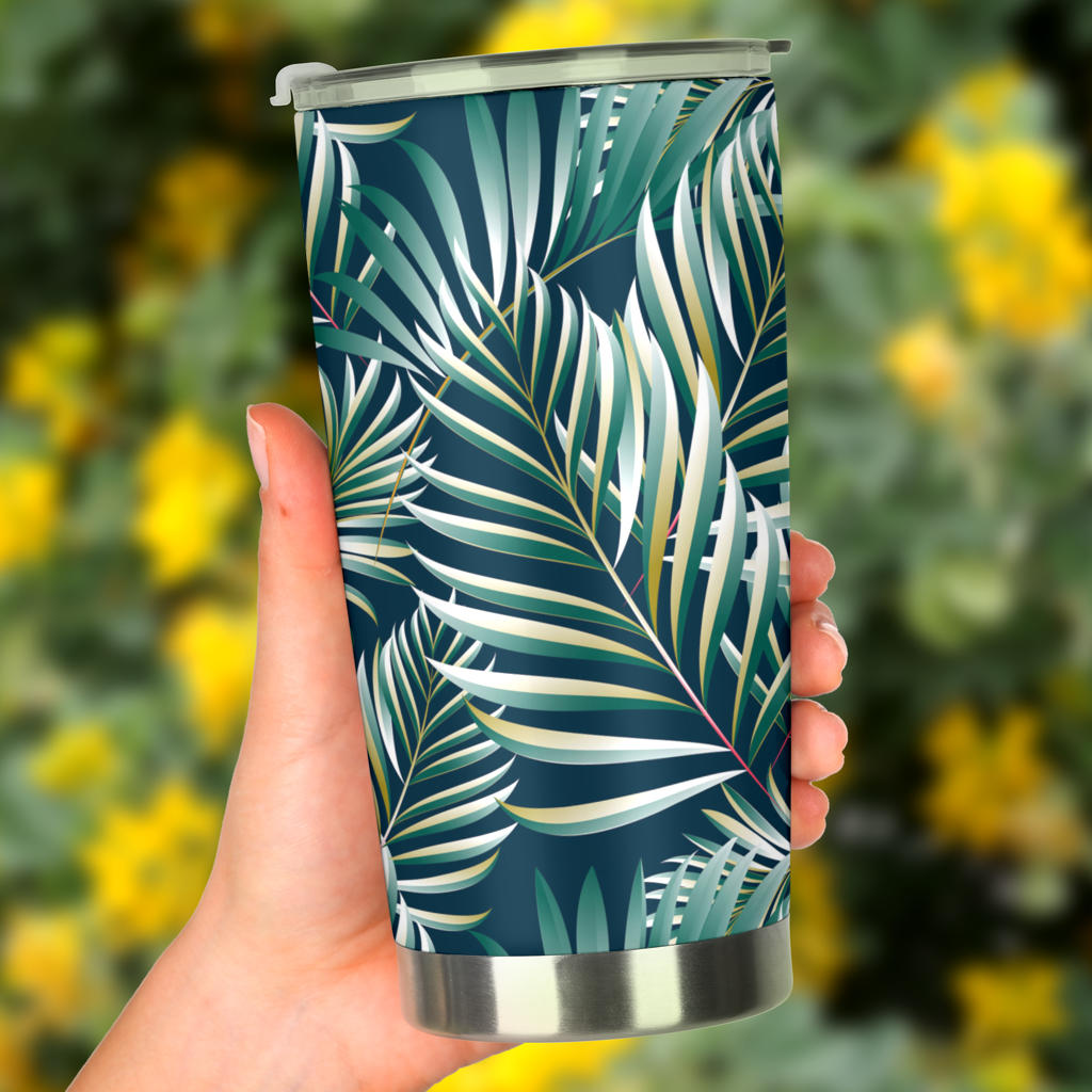 Sun Spot Tropical Palm Leaves hower Curtain Tumbler