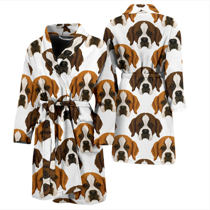 St Bernards Print Design LKS301 Men Bathrobe