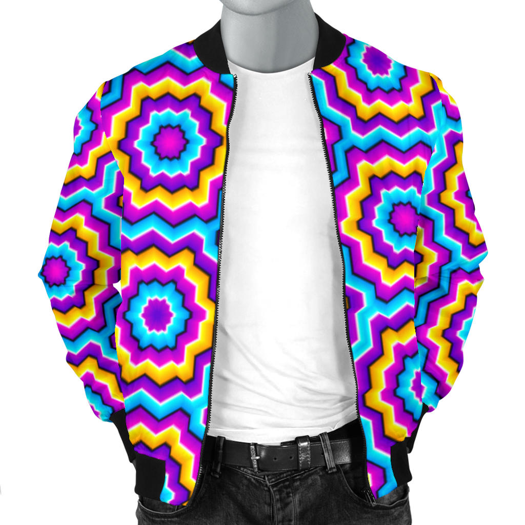 Optical illusion Techno Movement Men Bomber Jacket