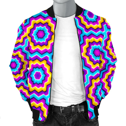 Optical illusion Techno Movement Men Bomber Jacket