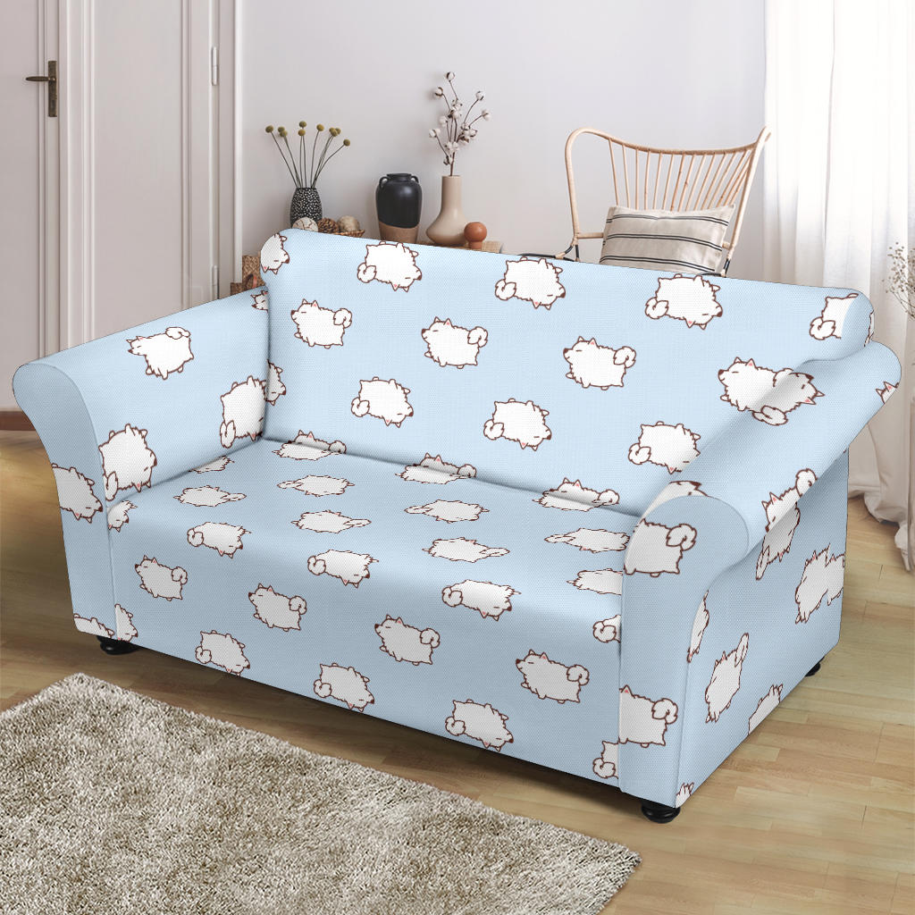 Samoyeds Print Design LKS301 Loveseat Couch Slipcover
