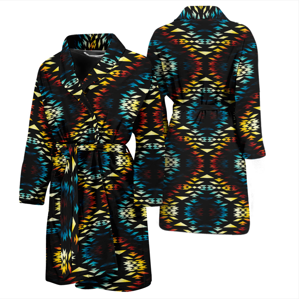 Tribal Pattern Print Design LKS309 Men Bathrobe