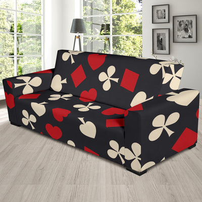 Poker Cards Pattern Print Design A02 Sofa Slipcover