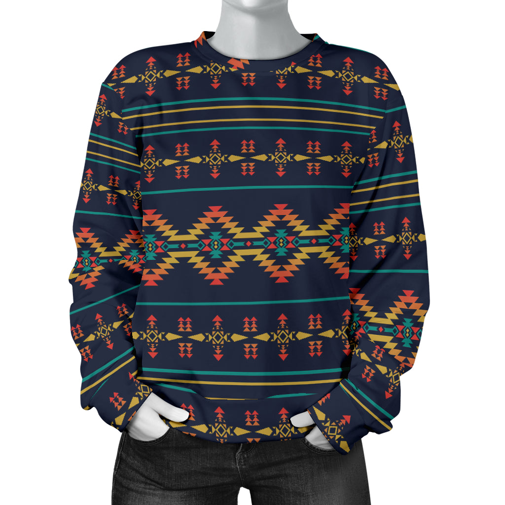 Southwest American Design Themed Print Women Long Sleeve Sweatshirt