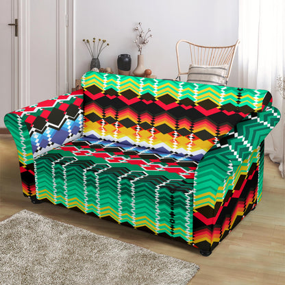 Serape Print Design LKS307 Loveseat Couch Slipcover