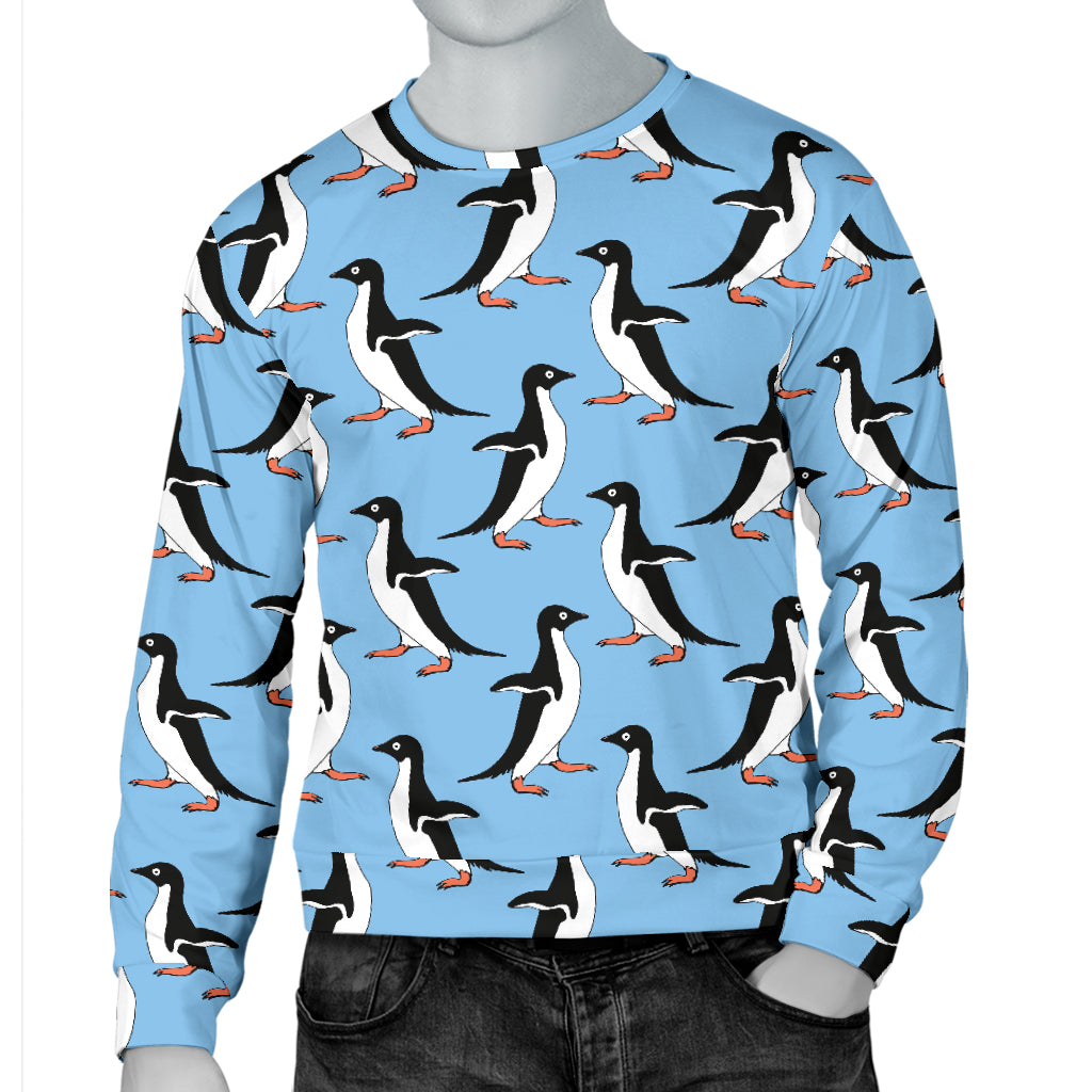 Penguin Dance Pattern Men Long Sleeve Sweatshirt