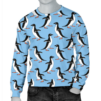 Penguin Dance Pattern Men Long Sleeve Sweatshirt