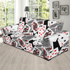 Poker Cards Pattern Print Design A04 Sofa Slipcover