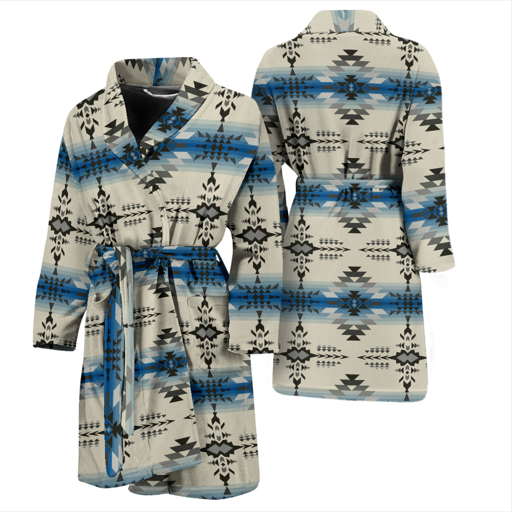 Southwest Pattern Print Design LKS304 Men Bathrobe