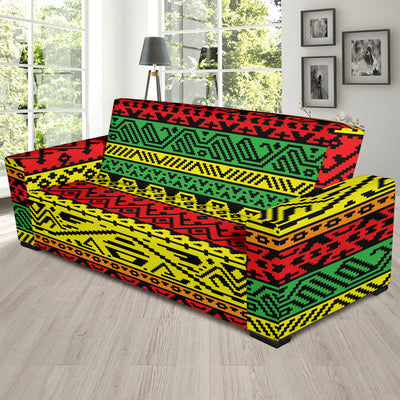 Rastafarian Pattern Print Design A02 Sofa Slipcover