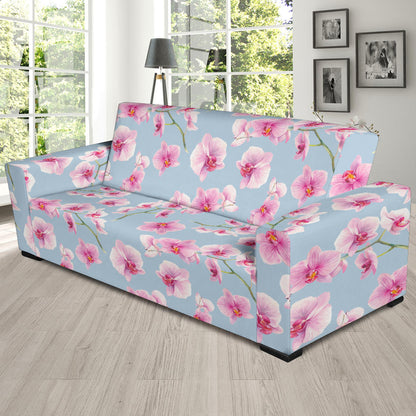 Orchid Pattern Print Design A01 Sofa Slipcover