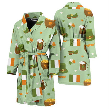 St Patricks Day Print Design LKS302 Men Bathrobe