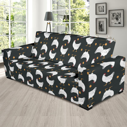 Chicken Pattern Print Design 06 Sofa Slipcover