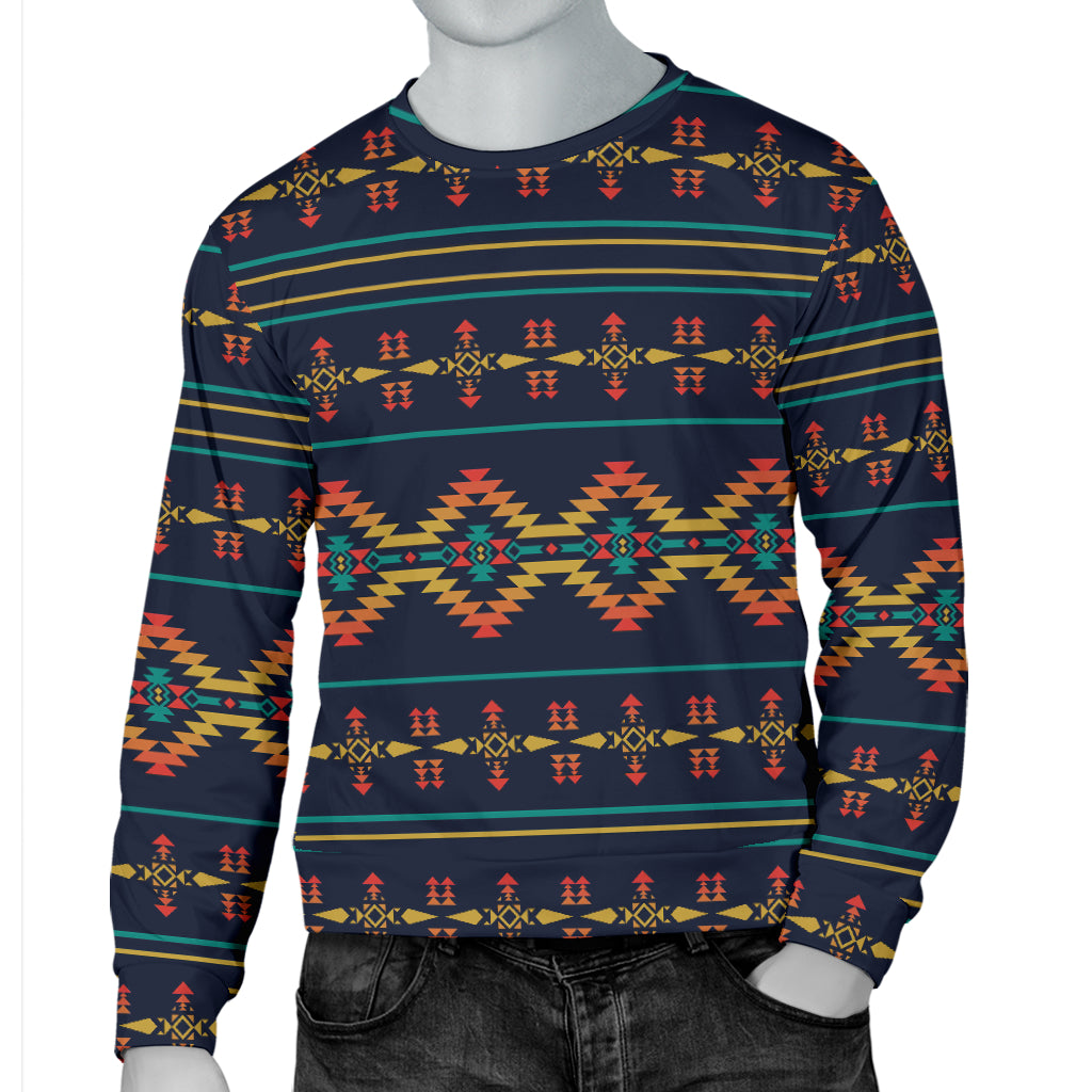 Southwest American Design Themed Print Men Long Sleeve Sweatshirt