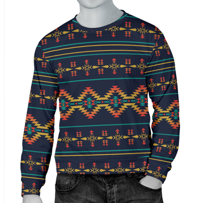 Southwest American Design Themed Print Men Long Sleeve Sweatshirt