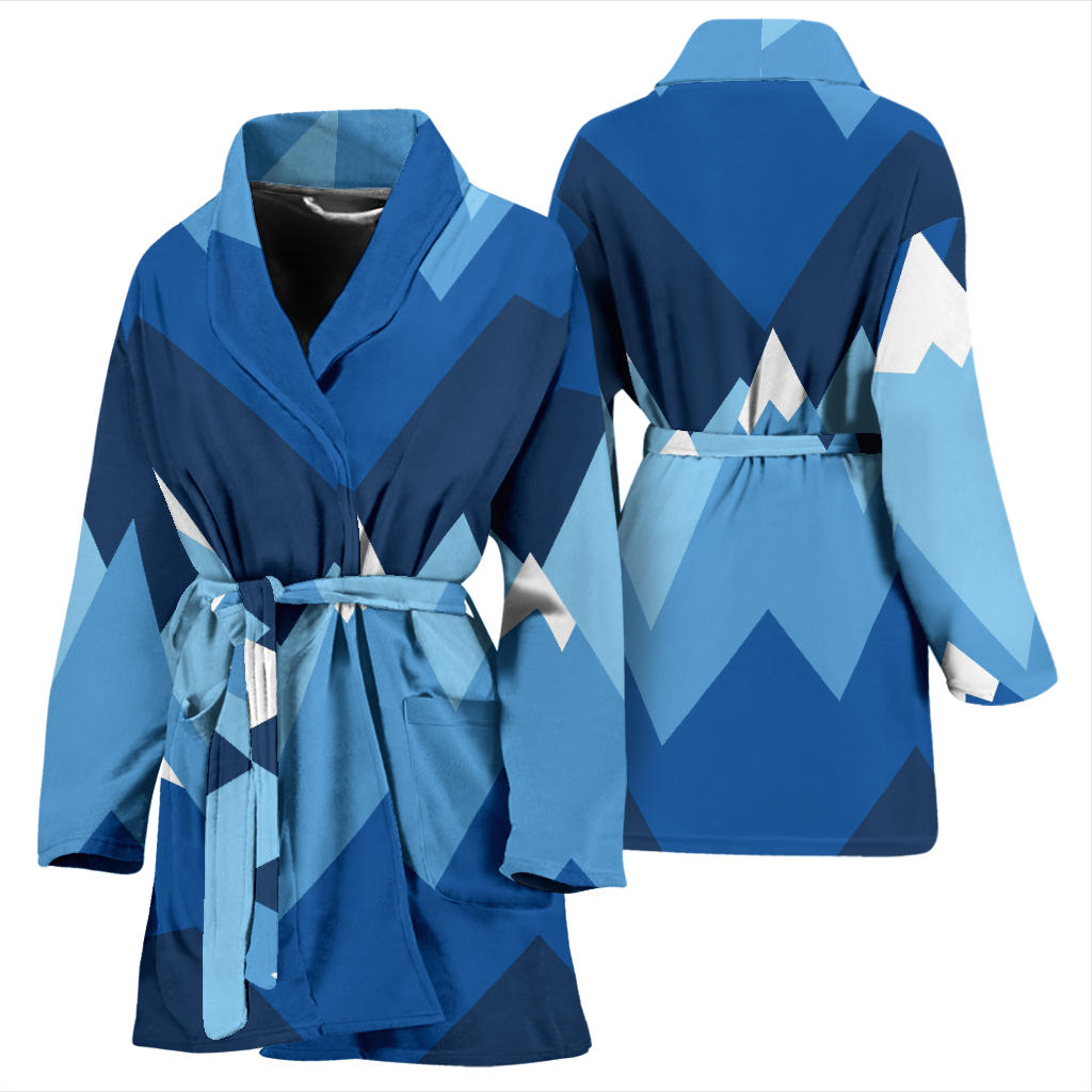 Mountain Pattern Print Design 04 Women Bathrobe