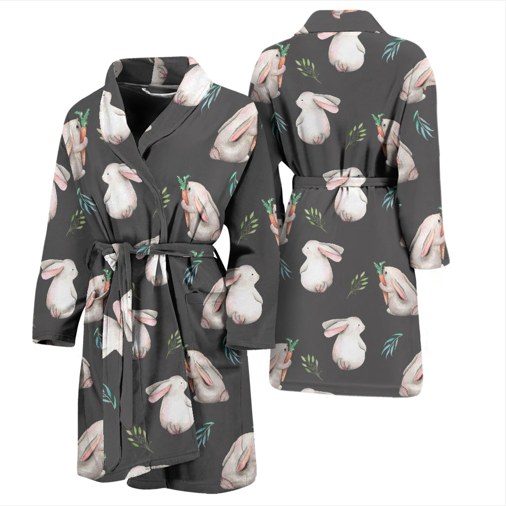 Rabbit Print Design LKS402 Men Bathrobe