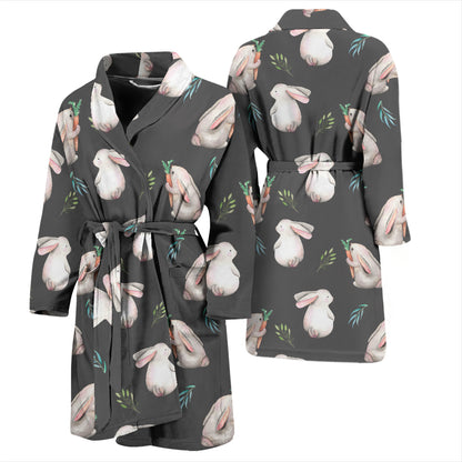Rabbit Print Design LKS402 Men Bathrobe
