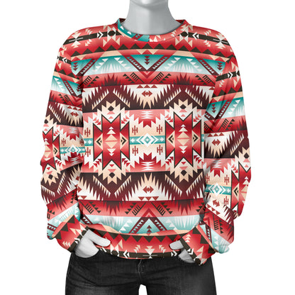 Aztec Western Style Print Pattern Women Long Sleeve Sweatshirt
