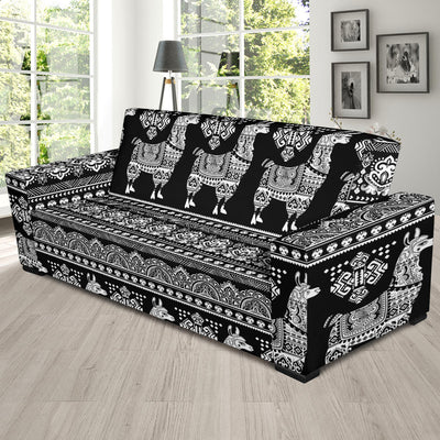 Llama Aztec Style Pattern Print Design 01 Sofa Slipcover