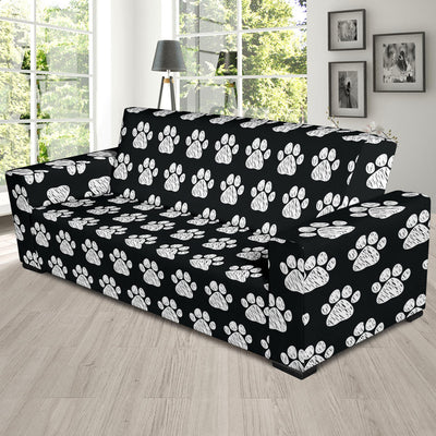 Paw Pattern Print Design A02 Sofa Slipcover