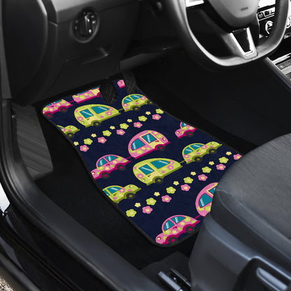 Camper Cute Camping Design No 3 Print Car Floor Mats Front Back