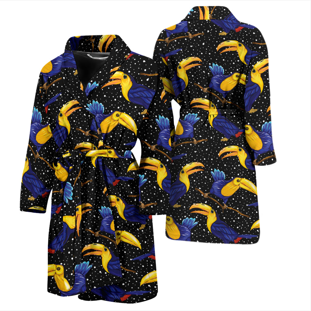 Toucan Print Design LKS307 Men Bathrobe