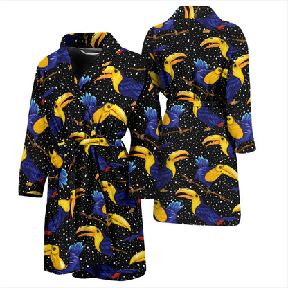 Toucan Print Design LKS307 Men Bathrobe