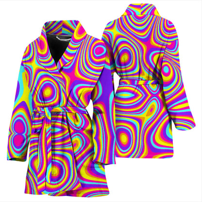 Liquid Pattern Print Design 06 Women Bathrobe