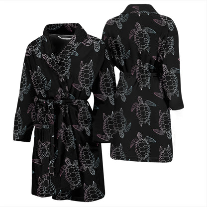 Sea Turtle Print Design LKS3012 Men Bathrobe