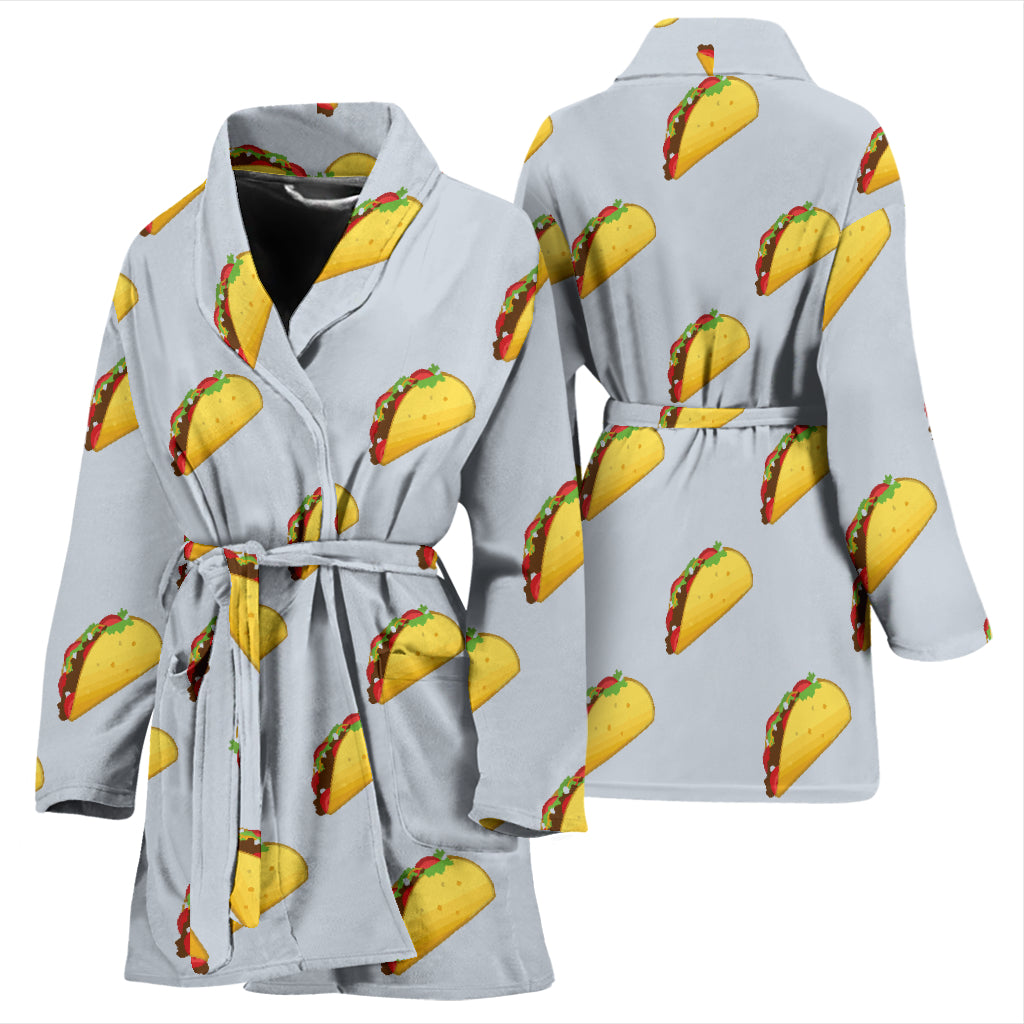 Taco Print Design LKS304 Women Bathrobe
