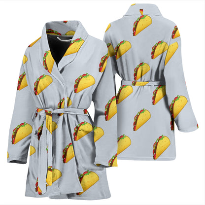 Taco Print Design LKS304 Women Bathrobe