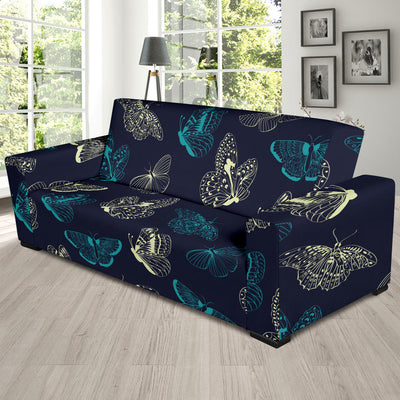 Monarch Butterfly Pattern Print Design 01 Sofa Slipcover