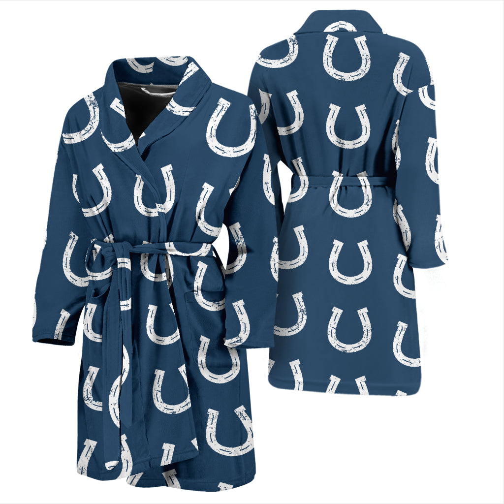 Horseshoe Print Design LKS301 Men Bathrobe