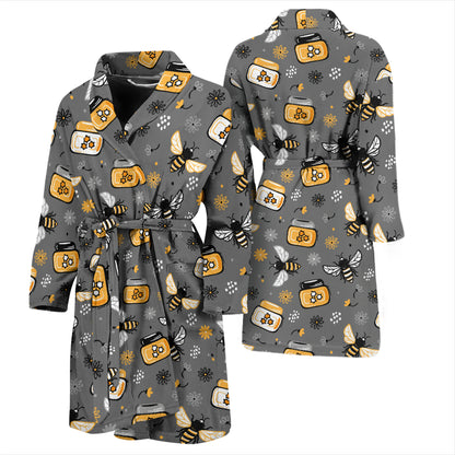 Honey Bee Print Design LKS301 Men Bathrobe