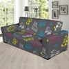 Roller skate Pattern Print Design A02 Sofa Slipcover