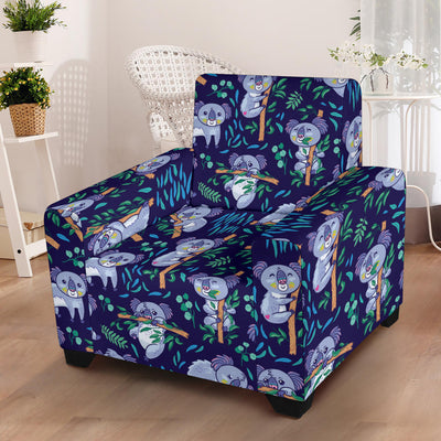 Koala Themed Design Print Armchair Slipcover