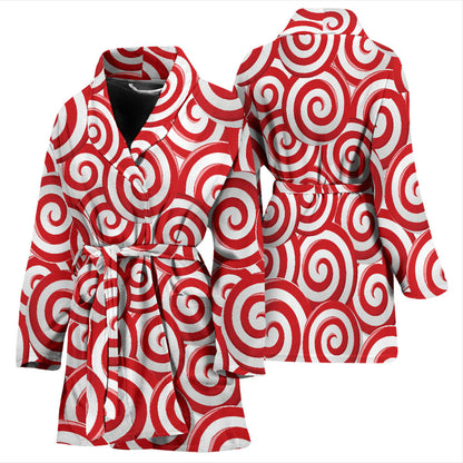 Candy Pattern Print Design 03 Women Bathrobe
